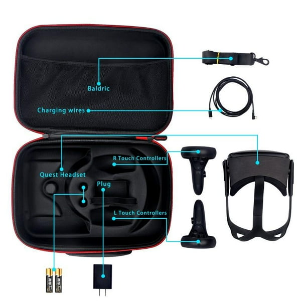 Portable Starage Bag Case for Oculus Quest 2 VR Gaming Headsets and Controllers Accessories Hard Travel Carrying Case Shock-Dust-Water Proof Portable Starage Bag Case for Oculus Quest 2 VR Gaming Headsets and Controllers Accessories Hard Travel Carrying Case Shock-Dust-Water Proof